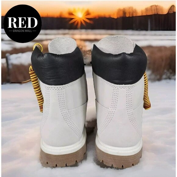 Timberland Premium 6" Light Grey Waterproof Ankle Boots Shoes - Women's Size 7 - Picture 5 of 16